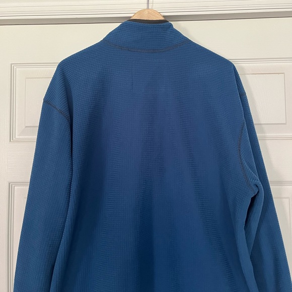 {Eddie Bauer} Waffle 1/4 Zip Fleece Pullover in Blue - Men's XL - Picture 6 of 9